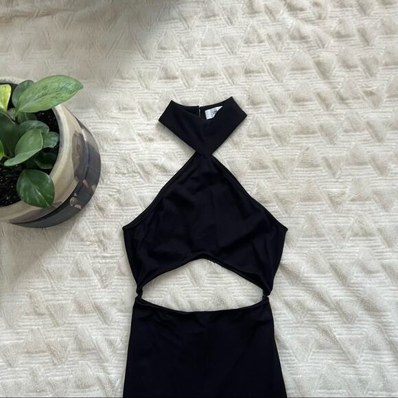 Revolve LPA Cutout Dress 638 in Black - Picture 3 of 6